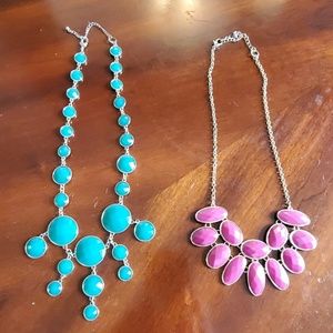 2 statement necklaces
